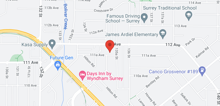 map of 13515 111A AVENUE